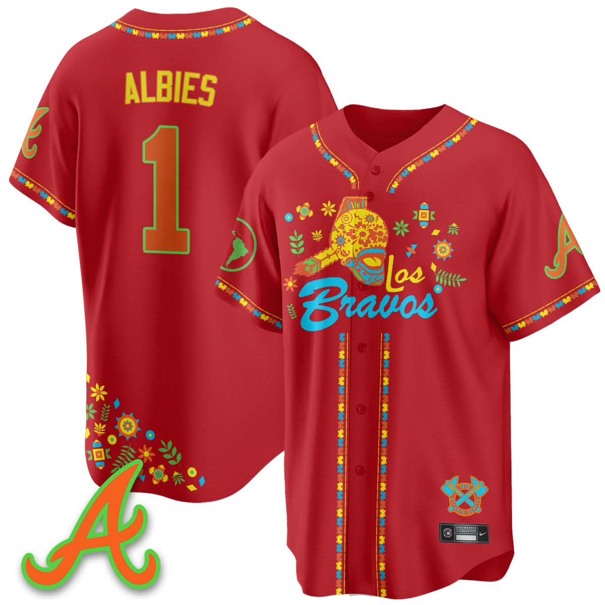 Atlanta Braves 2025 "Los Bravos" Jersey V2 - All Stitched