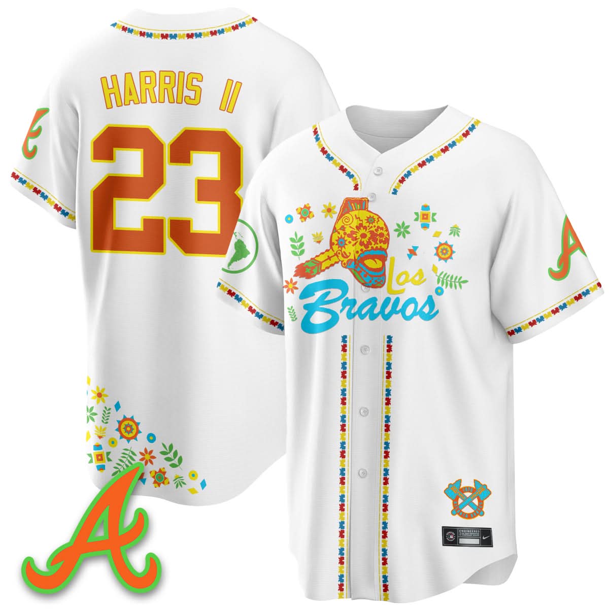 Atlanta Braves 2025 "Los Bravos" Jersey V2 - All Stitched