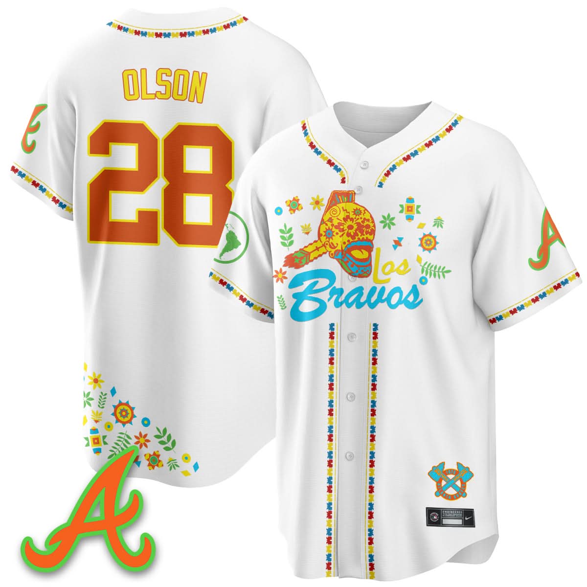 Atlanta Braves 2025 "Los Bravos" Jersey V2 - All Stitched