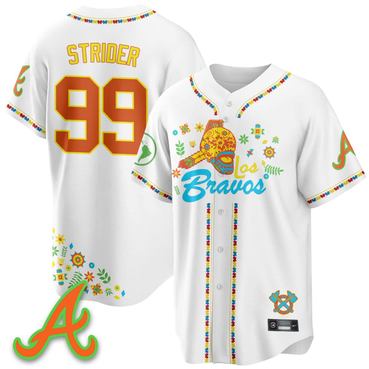 Atlanta Braves 2025 "Los Bravos" Jersey V2 - All Stitched