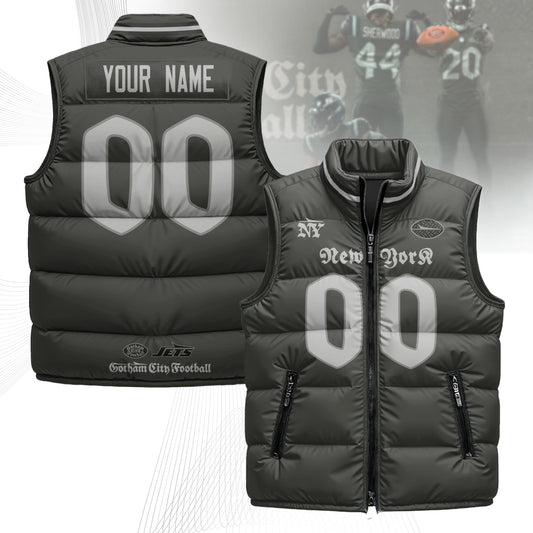 Personalized New York Jets Rivalry Series Puffer Vest