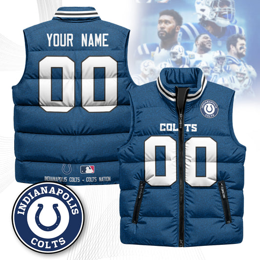 Personalized Indianapolis Colts Unisex Puffer Vest