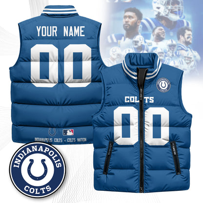Personalized Indianapolis Colts Unisex Puffer Vest