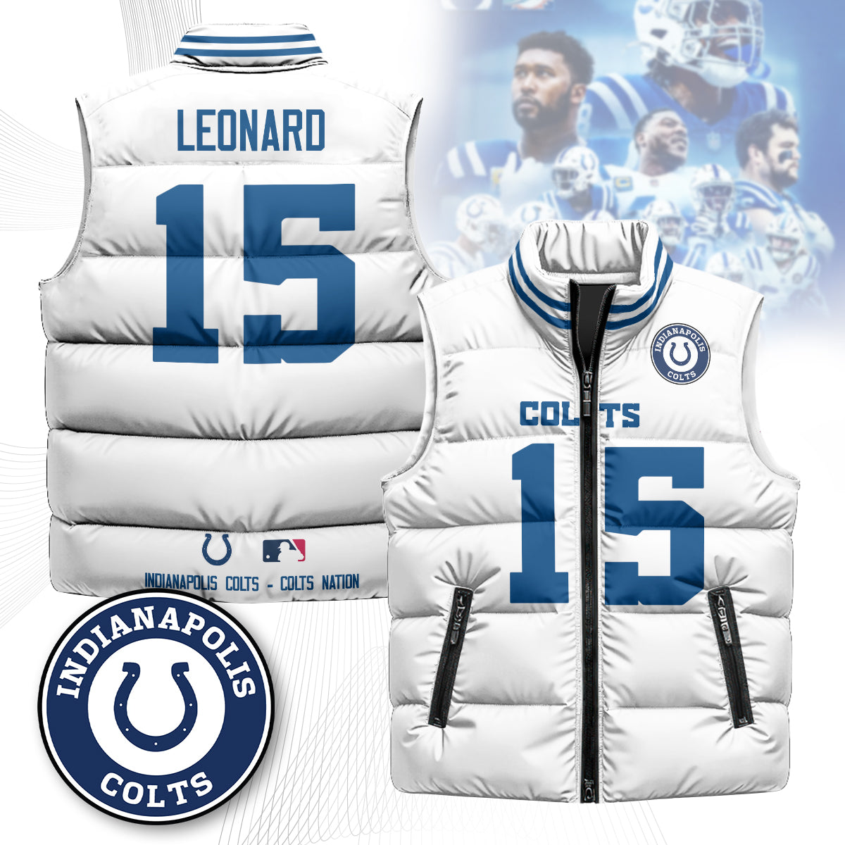 Indianapolis Colts Unisex Puffer Vest