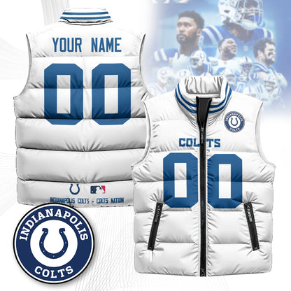 Personalized Indianapolis Colts Unisex Puffer Vest