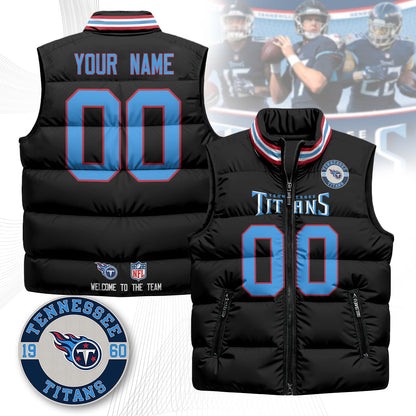 Personalized Tennessee Titans Unisex Puffer Vest