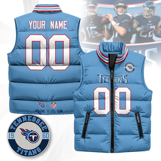 Personalized Tennessee Titans Unisex Puffer Vest