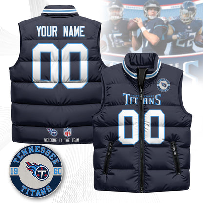 Personalized Tennessee Titans Unisex Puffer Vest