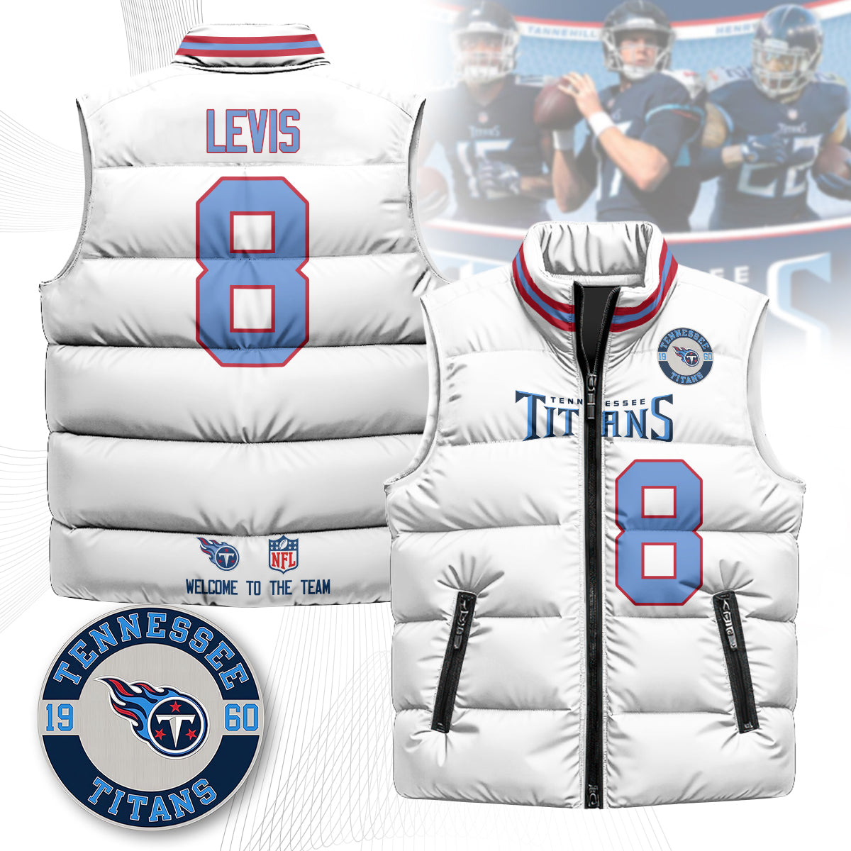 Tennessee Titans Unisex Puffer Vest