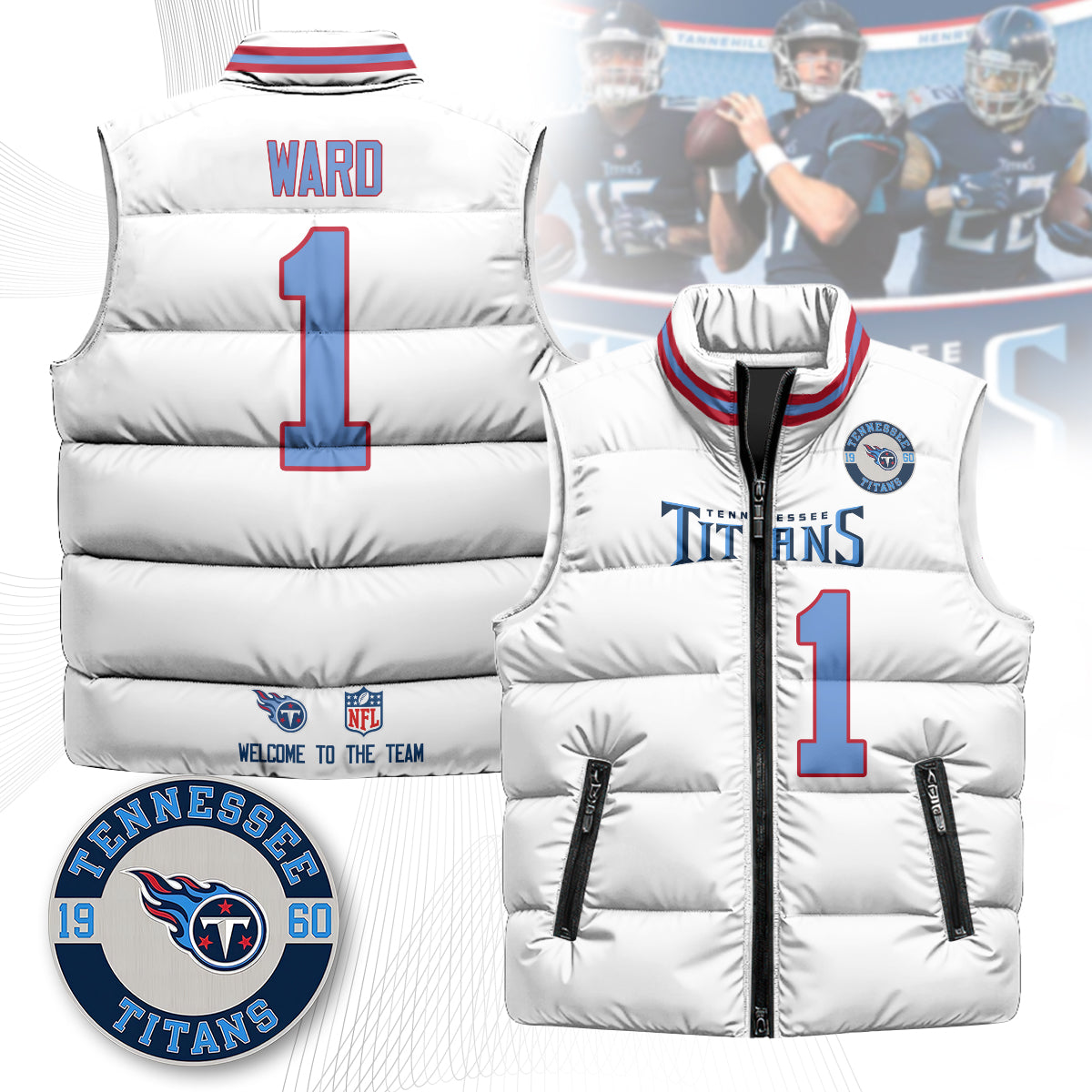 Tennessee Titans Unisex Puffer Vest