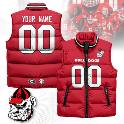 Personalized Georgia Bulldogs Unisex Puffer Vest