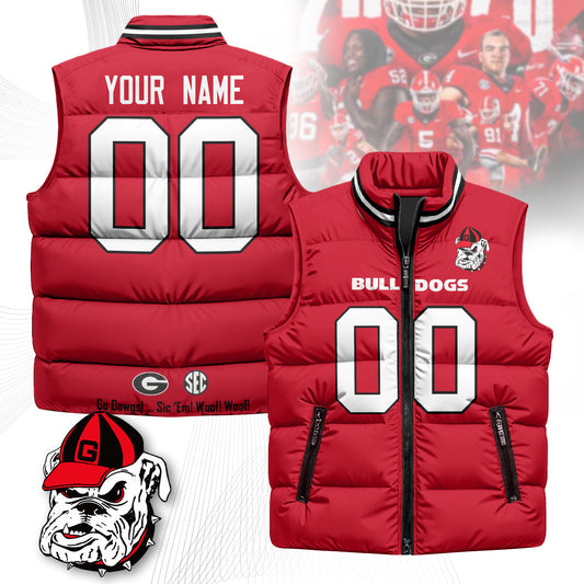 Personalized Georgia Bulldogs Unisex Puffer Vest