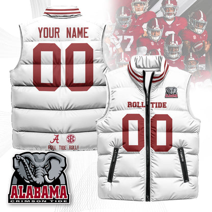 Personalized Alabama Crimson Tide Unisex Puffer Vest