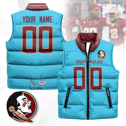 Personalized Florida State Seminoles Unisex Puffer Vest