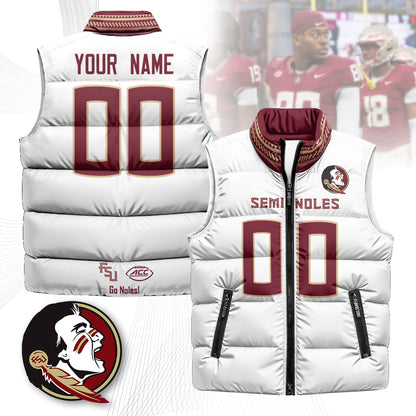 Personalized Florida State Seminoles Unisex Puffer Vest