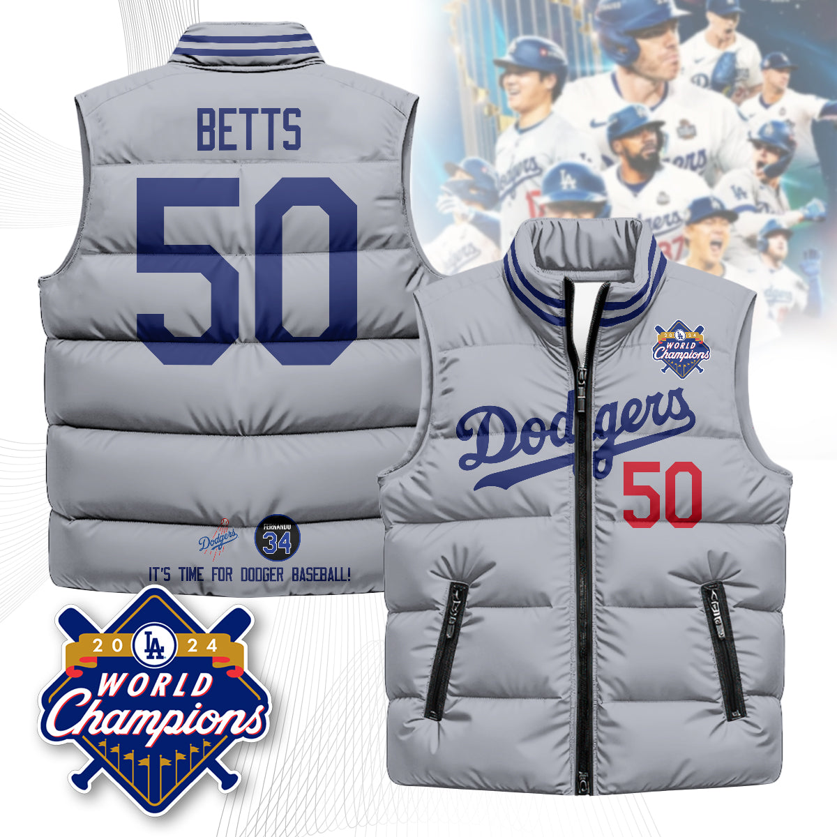 Los Angeles Dodgers Unisex Puffer Vest