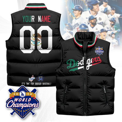 Personalized Los Angeles Dodgers Unisex Puffer Vest