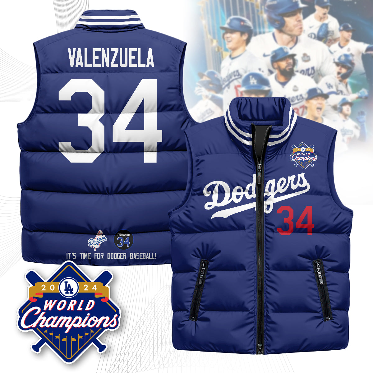 Los Angeles Dodgers Unisex Puffer Vest