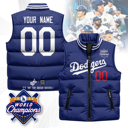 Personalized Los Angeles Dodgers Unisex Puffer Vest