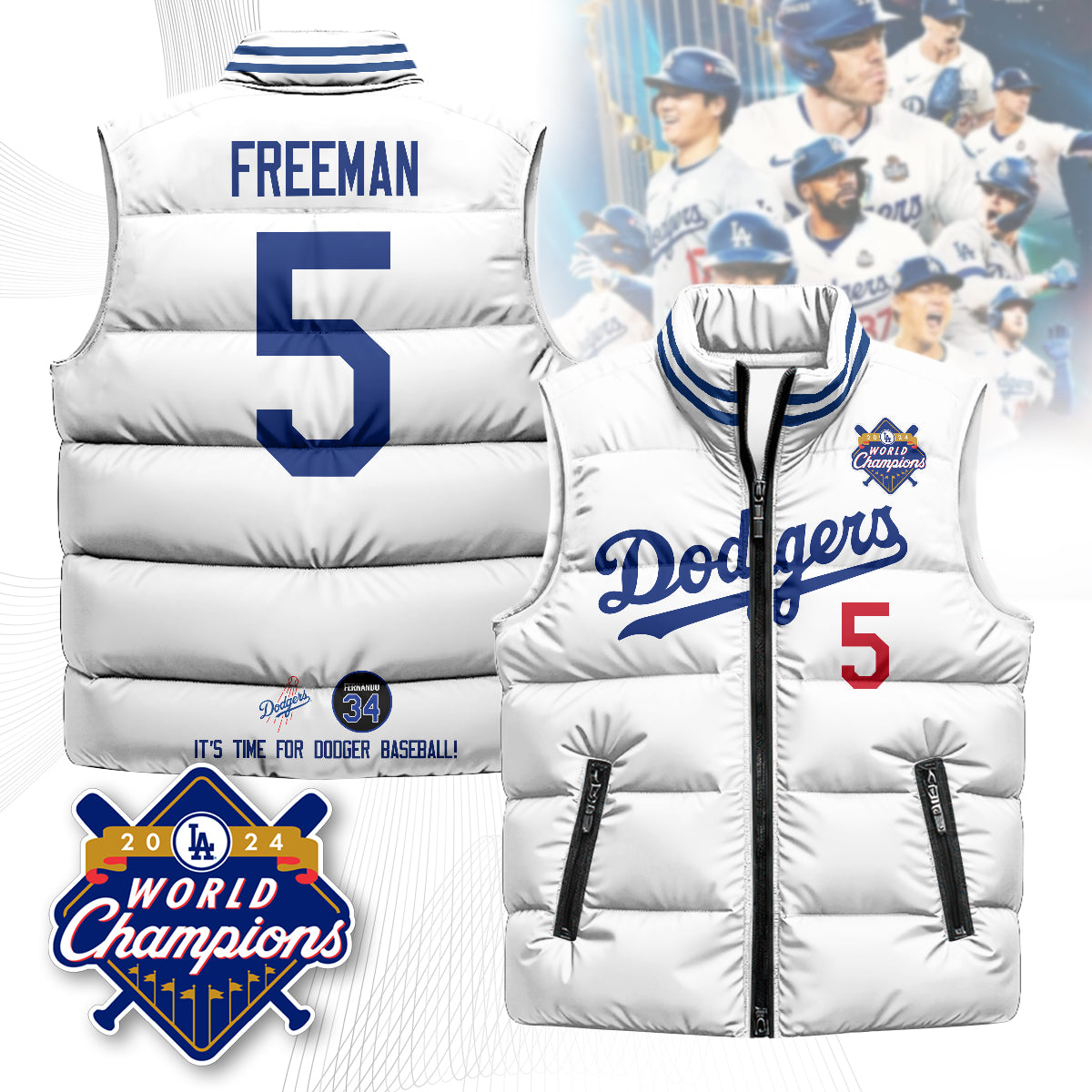 Los Angeles Dodgers Unisex Puffer Vest
