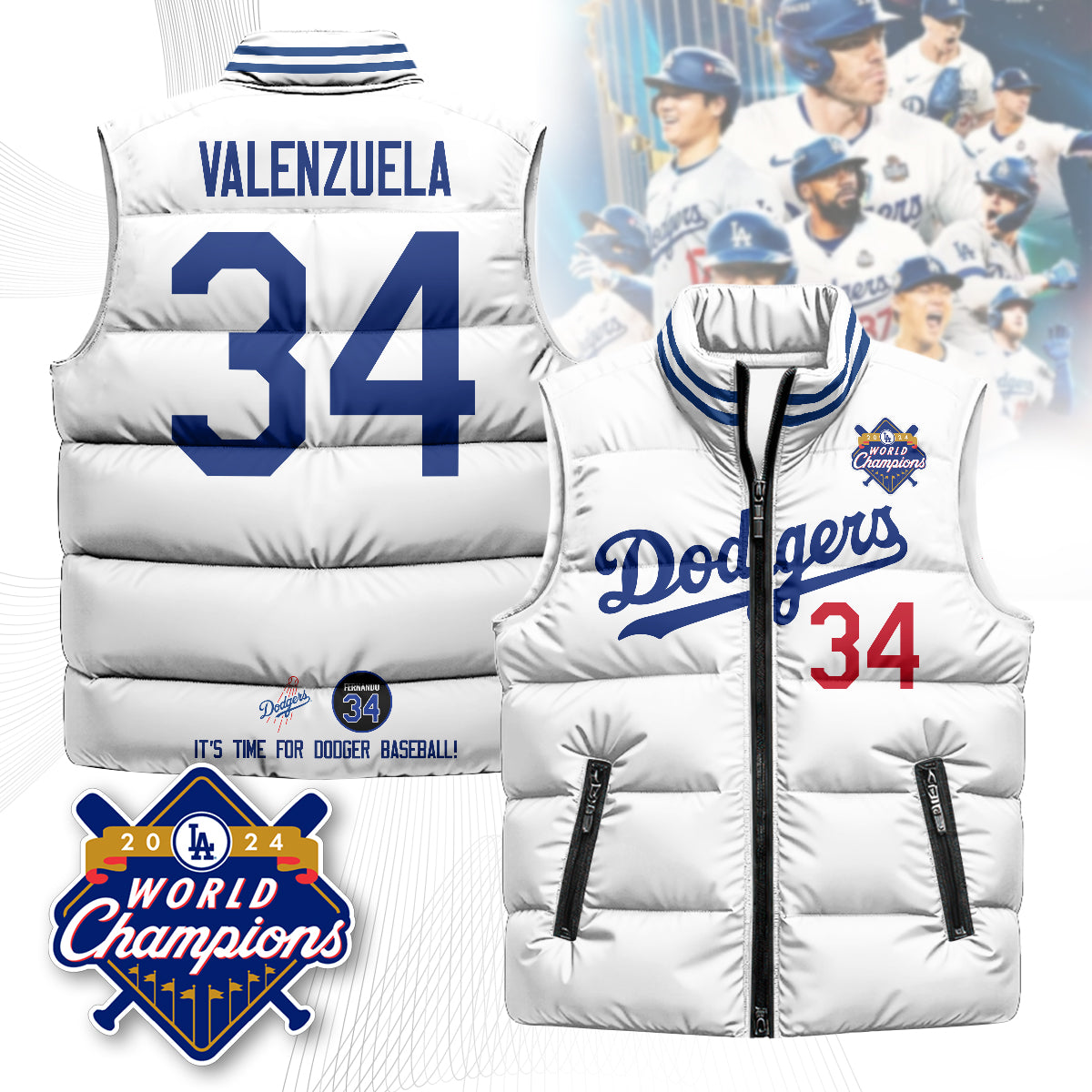 Los Angeles Dodgers Unisex Puffer Vest