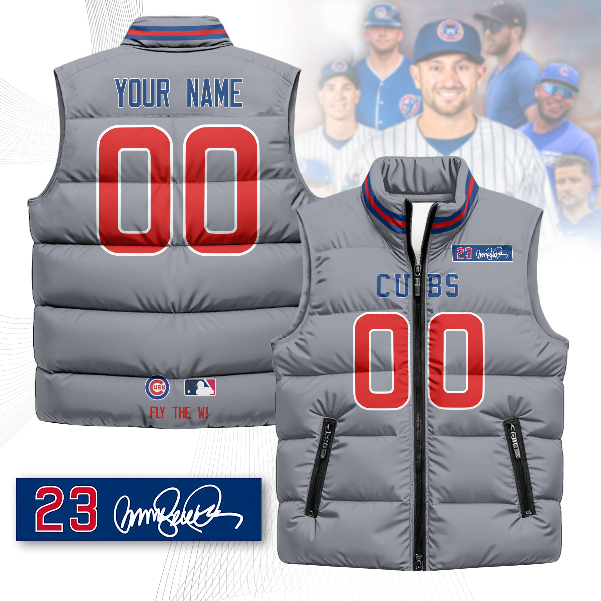 Personalized Chicago Cubs Unisex Puffer Vest