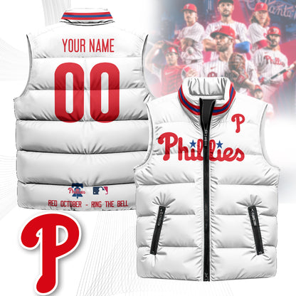 Personalized Philadelphia Phillies Unisex Puffer Vest