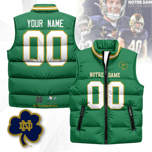 Personalized Notre Dame Fighting Irish Unisex Puffer Vest