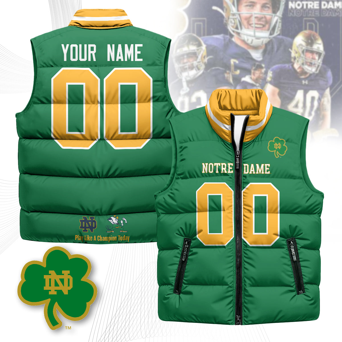Personalized Notre Dame Fighting Irish Unisex Puffer Vest