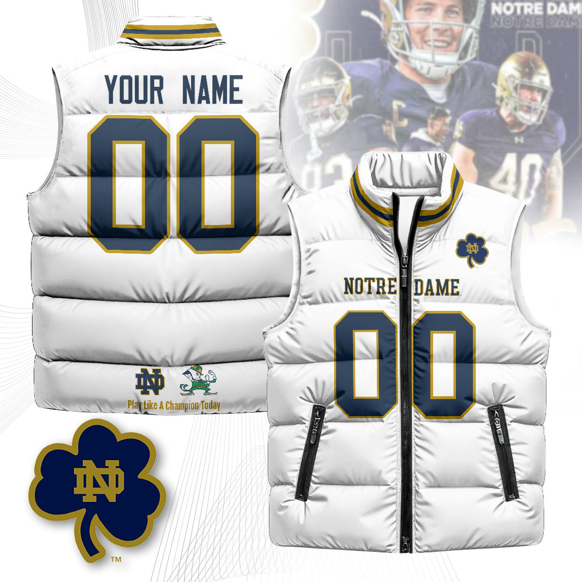 Personalized Notre Dame Fighting Irish Unisex Puffer Vest
