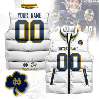 Personalized Notre Dame Fighting Irish Unisex Puffer Vest