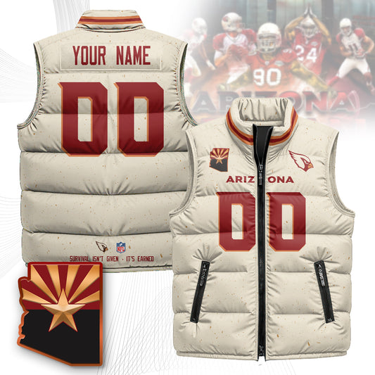 Personalized Arizona Cardinals Rivalry Series Puffer Vest