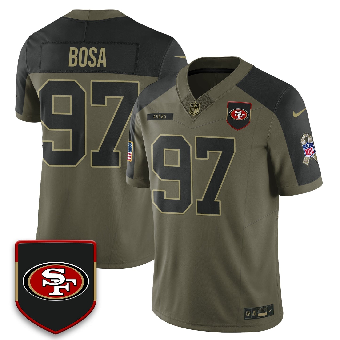 San Francisco 49ers 2025 Salute to Service Limited Jersey - All Stitched