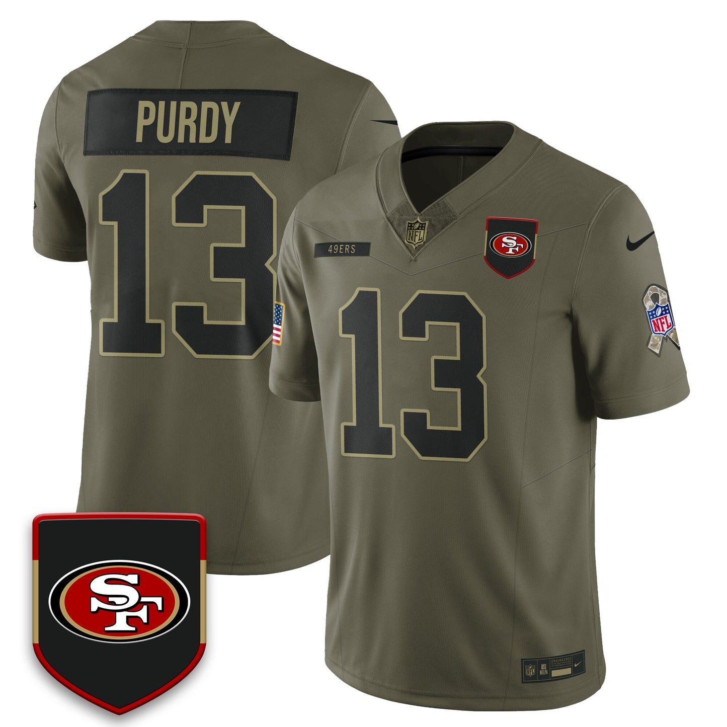 San Francisco 49ers 2025 Salute to Service Limited Jersey - All Stitched