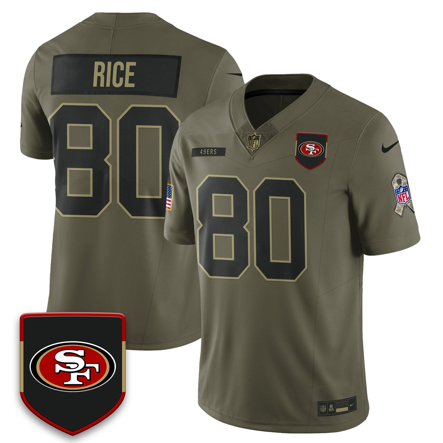 San Francisco 49ers 2025 Salute to Service Limited Jersey - All Stitched
