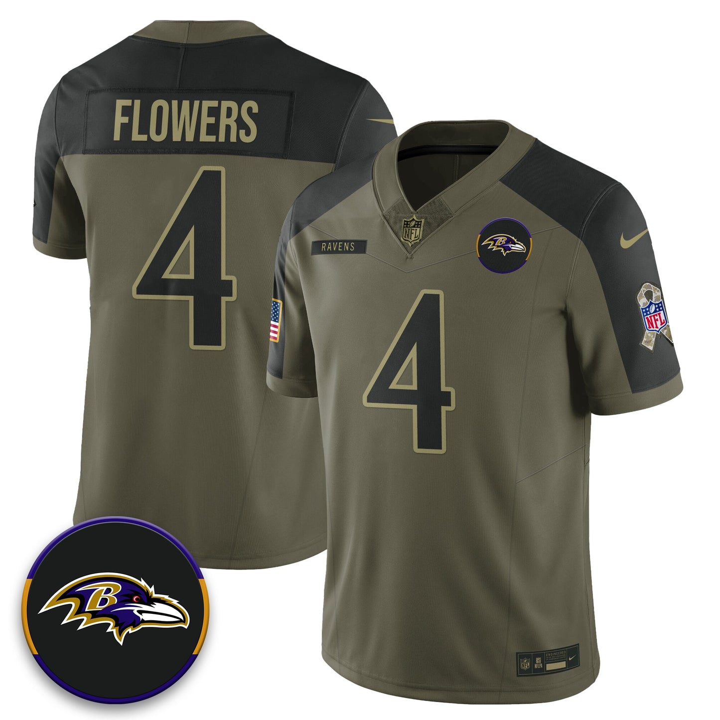 Baltimore Ravens 2025 Salute to Service Limited Jersey - All Stitched