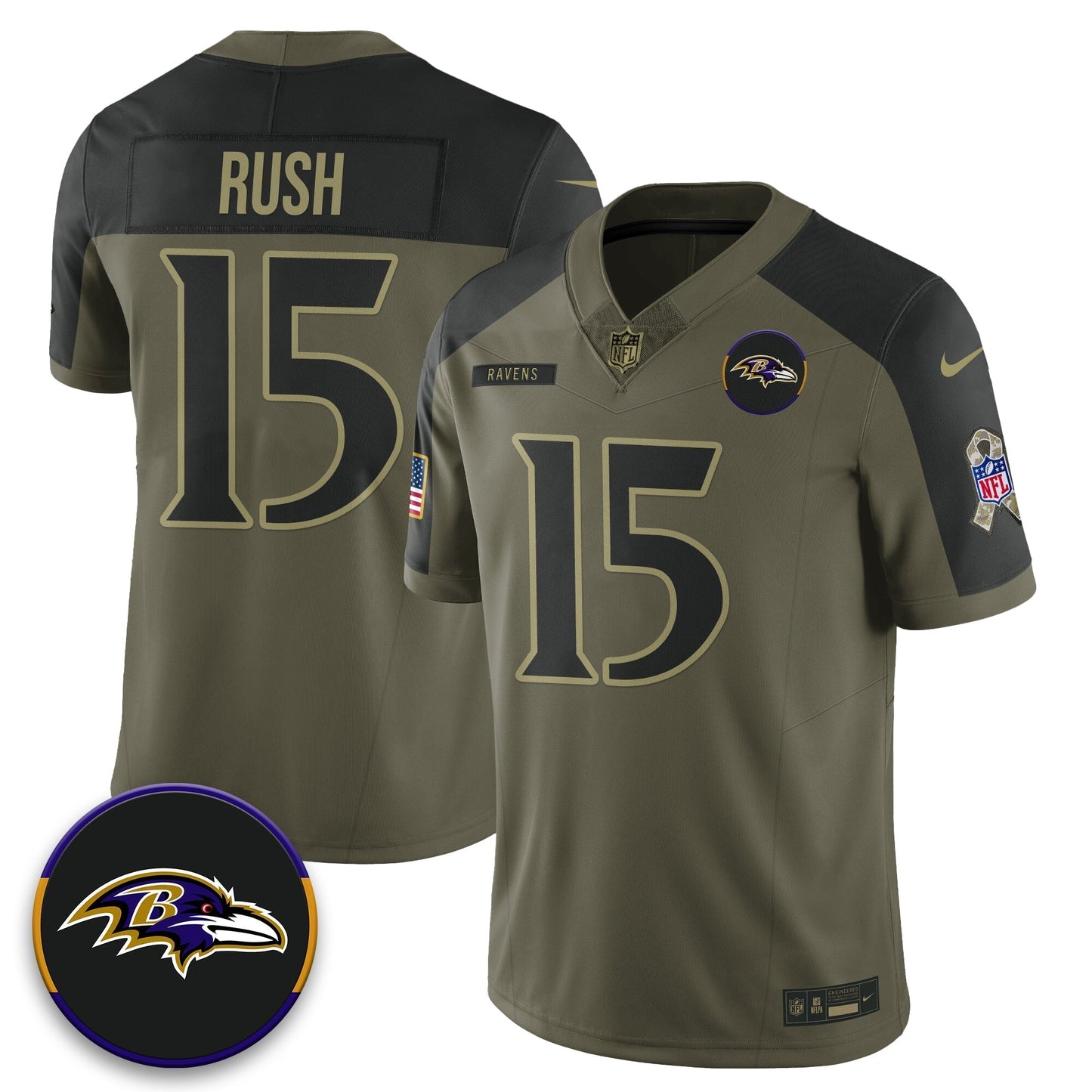 Baltimore Ravens 2025 Salute to Service Limited Jersey - All Stitched
