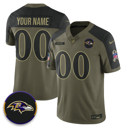Baltimore Ravens 2025 Salute to Service Limited Jersey - All Stitched