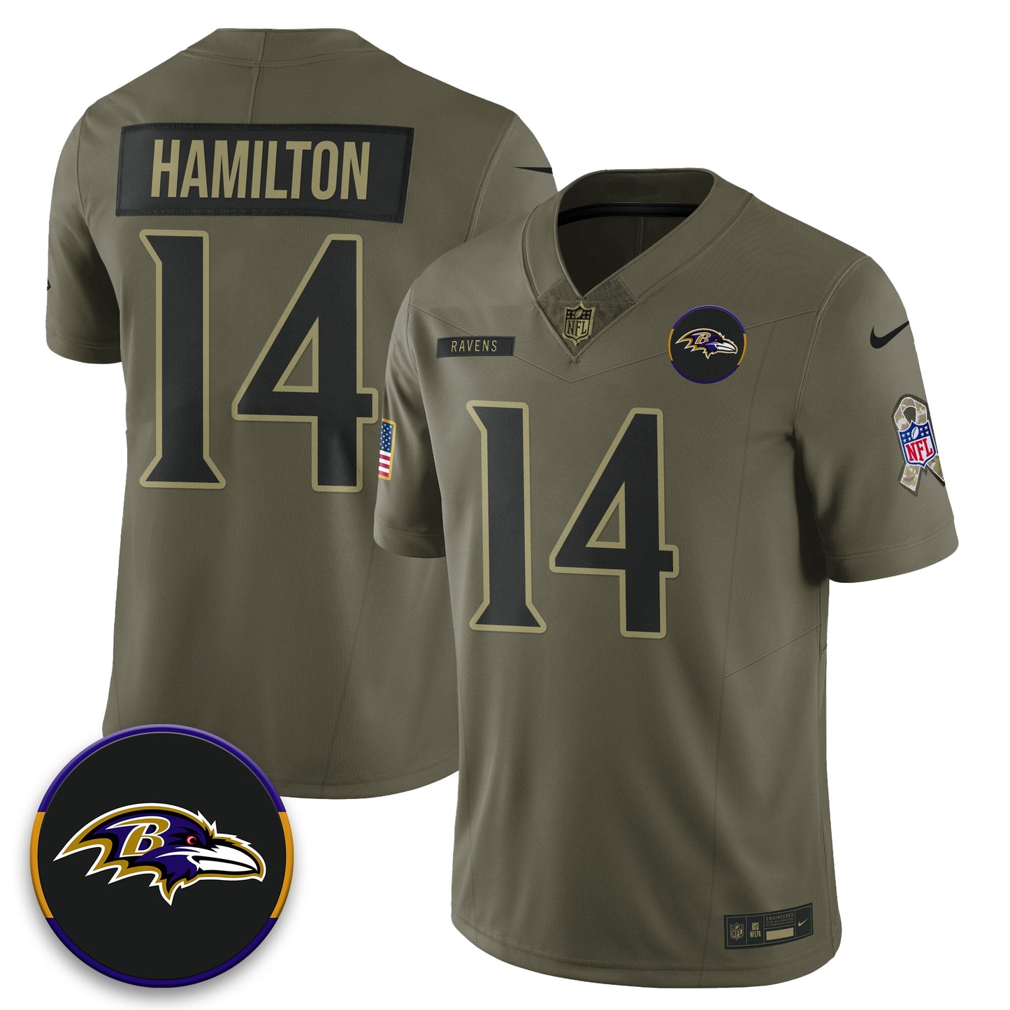 Baltimore Ravens 2025 Salute to Service Limited Jersey - All Stitched