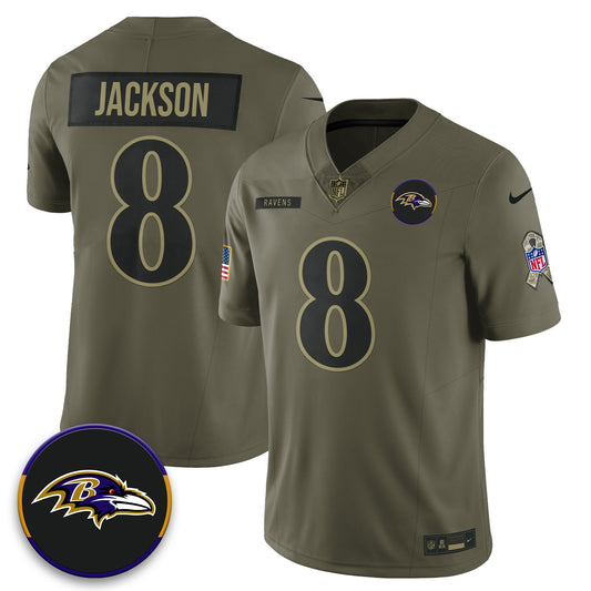 Baltimore Ravens 2025 Salute to Service Limited Jersey - All Stitched