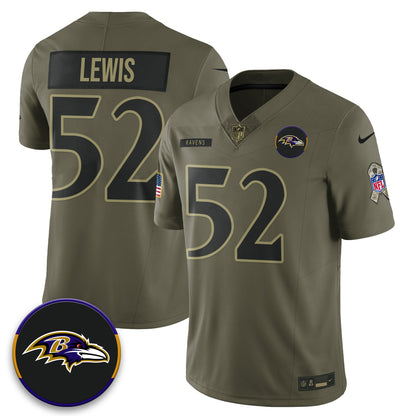 Baltimore Ravens 2025 Salute to Service Limited Jersey - All Stitched