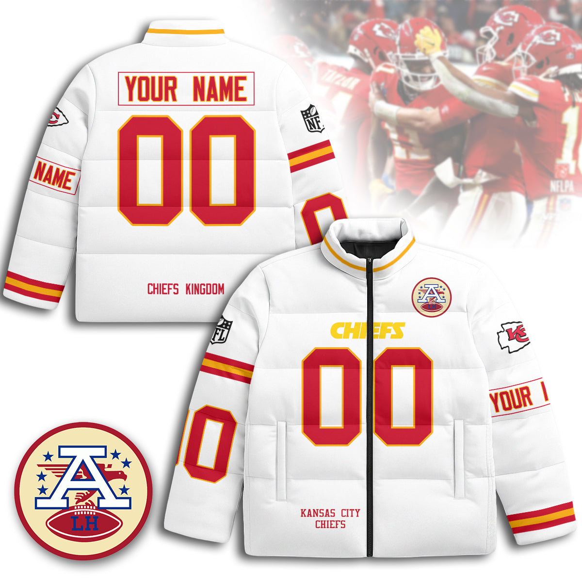 Personalized Kansas City Chiefs Unisex Puffer Jacket