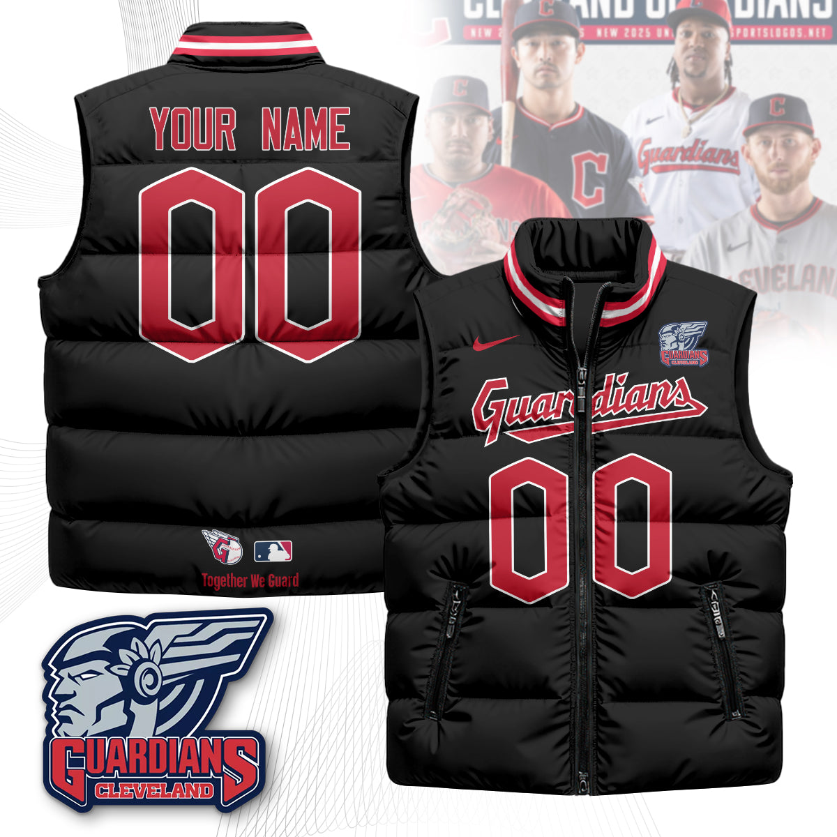 Personalized Cleveland Guardians Unisex Puffer Vest