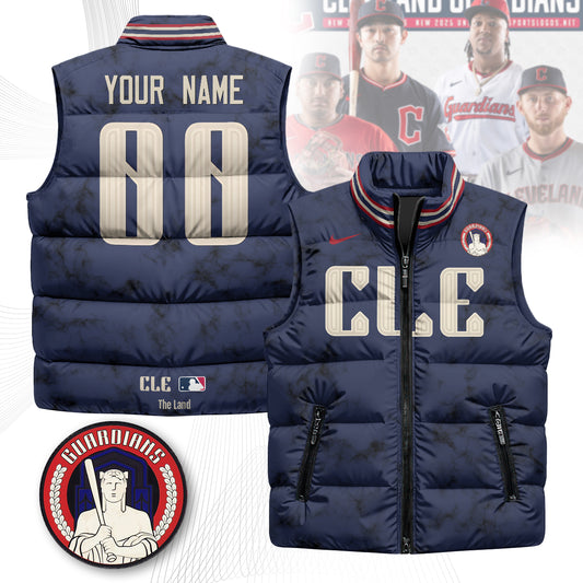 Personalized Cleveland Guardians Unisex Puffer Vest