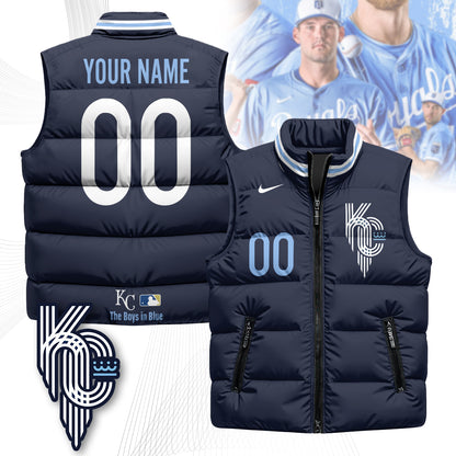 Personalized Kansas City Royals Unisex Puffer Vest