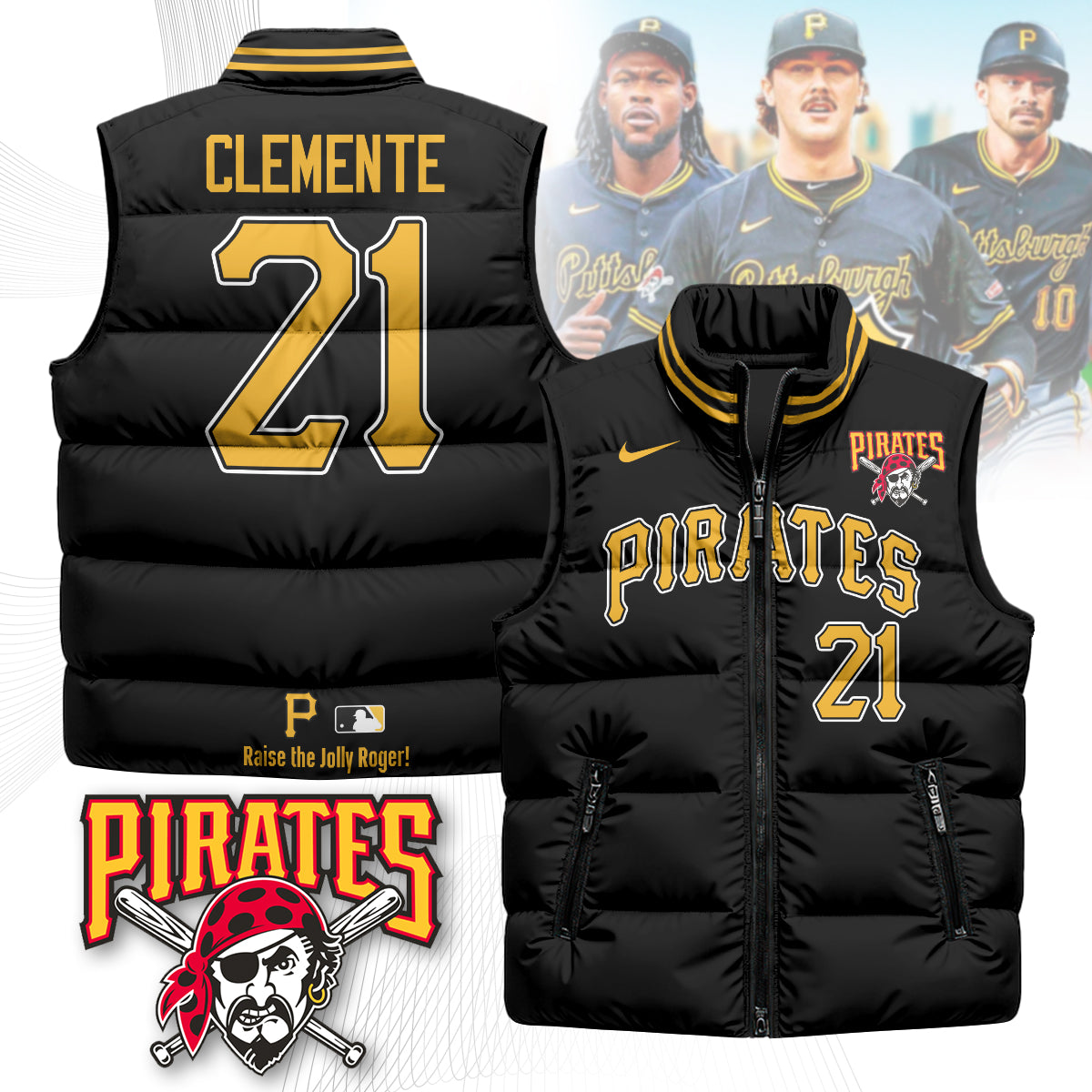 Pittsburgh Pirates Unisex Puffer Vest