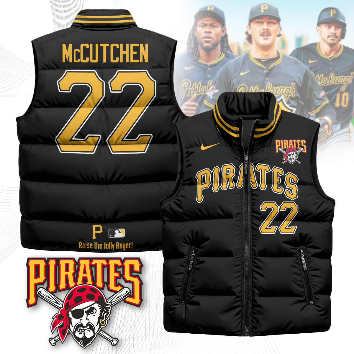 Pittsburgh Pirates Unisex Puffer Vest