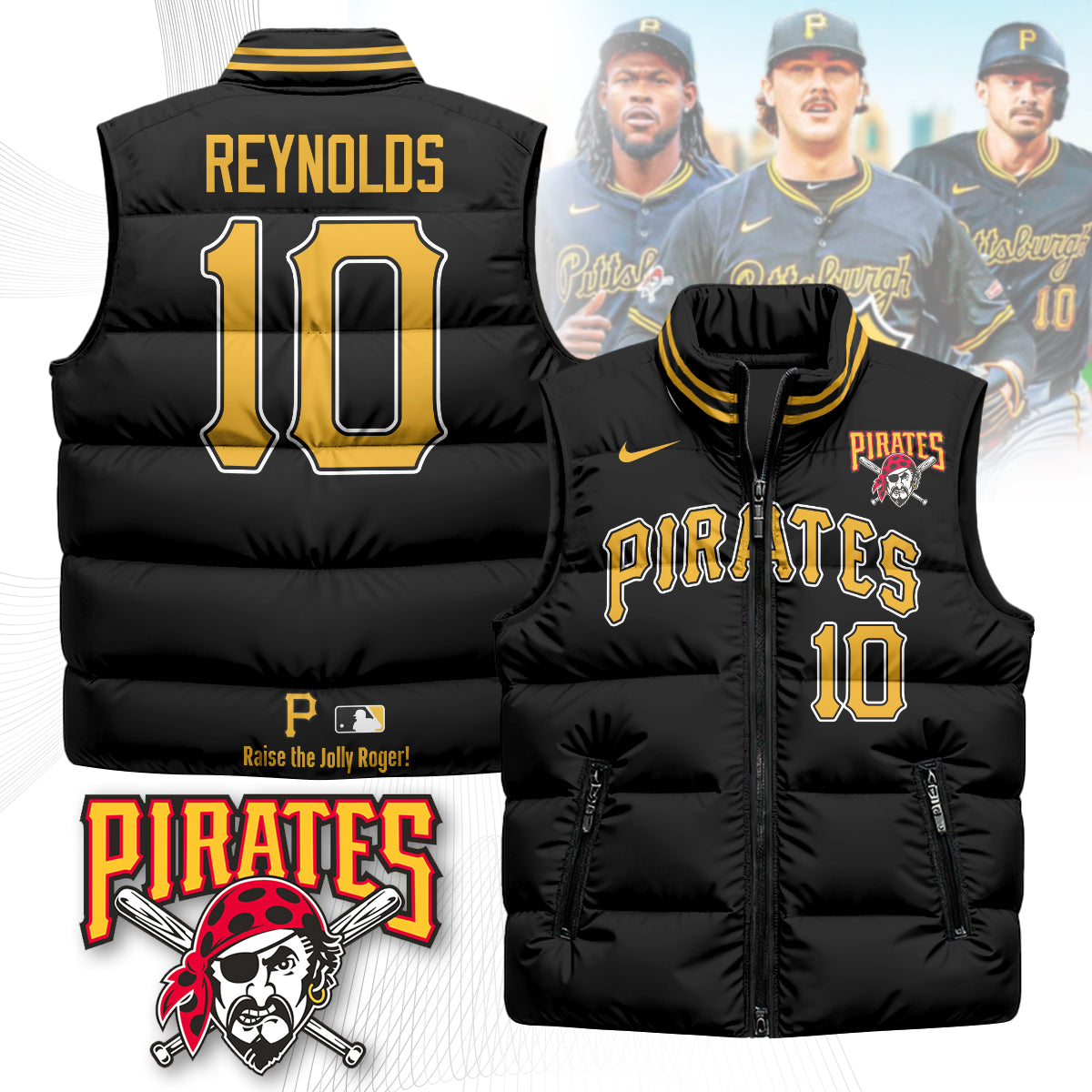 Pittsburgh Pirates Unisex Puffer Vest