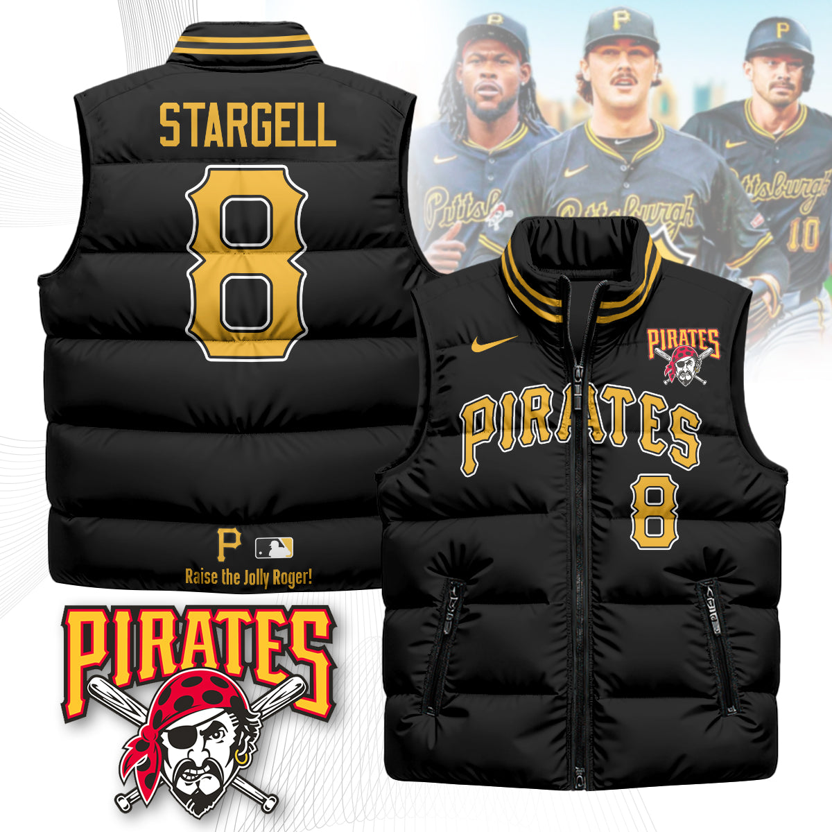 Pittsburgh Pirates Unisex Puffer Vest