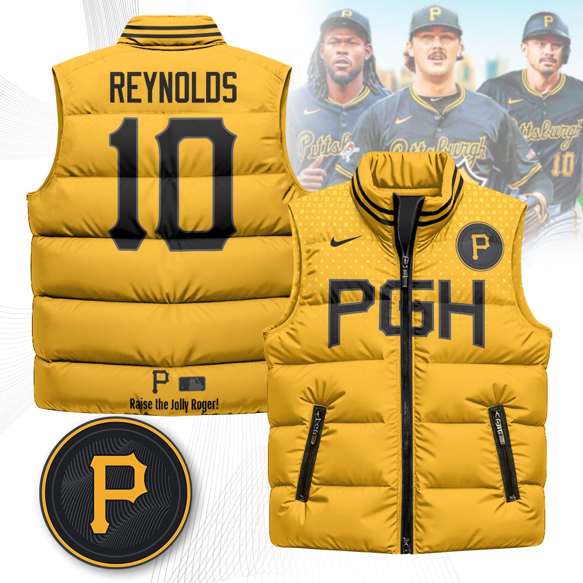 Pittsburgh Pirates Unisex Puffer Vest